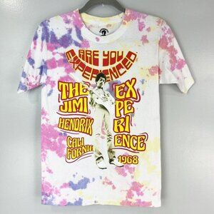 Jimi Hendrix Experience 1968 Women's Tie Dye Graphic Tee NWOT Size Small B3